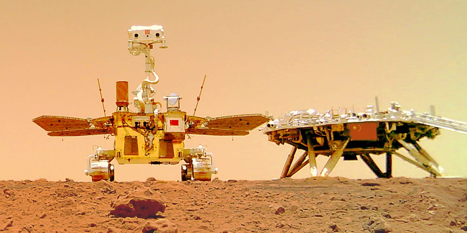 A selfie of  China's Zhurong mars rover