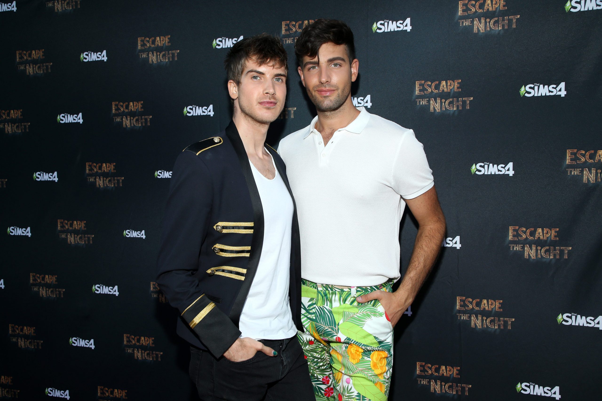 Joey Graceffa (L) and Daniel Preda attend Joey Graceffa's YouTube Original Series "Escape The Night" VIP Escape Room Experience at UTA on August 08, 2019 in Beverly Hills, California.