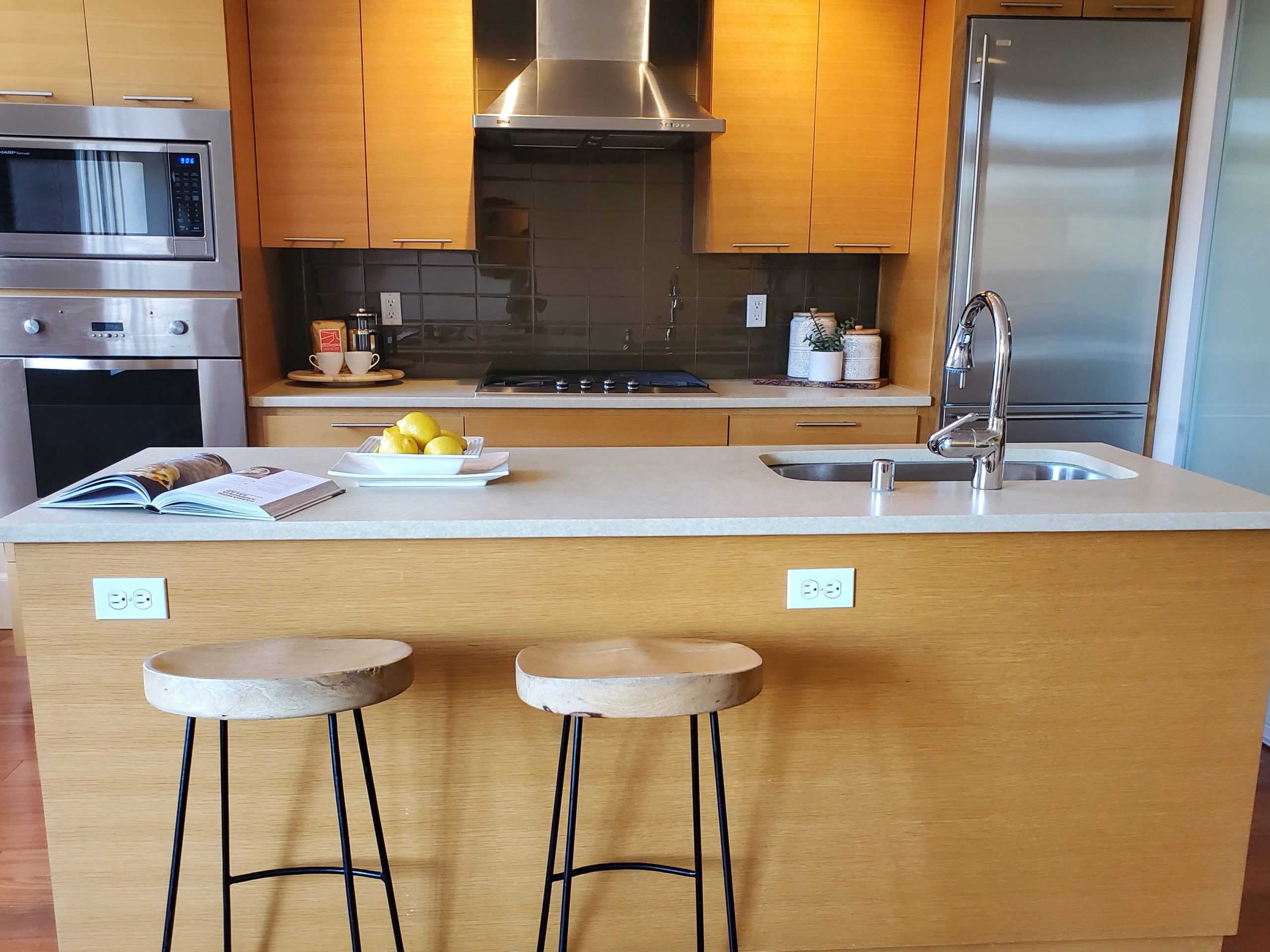 The shared kitchen room space in Sasha Im's home.