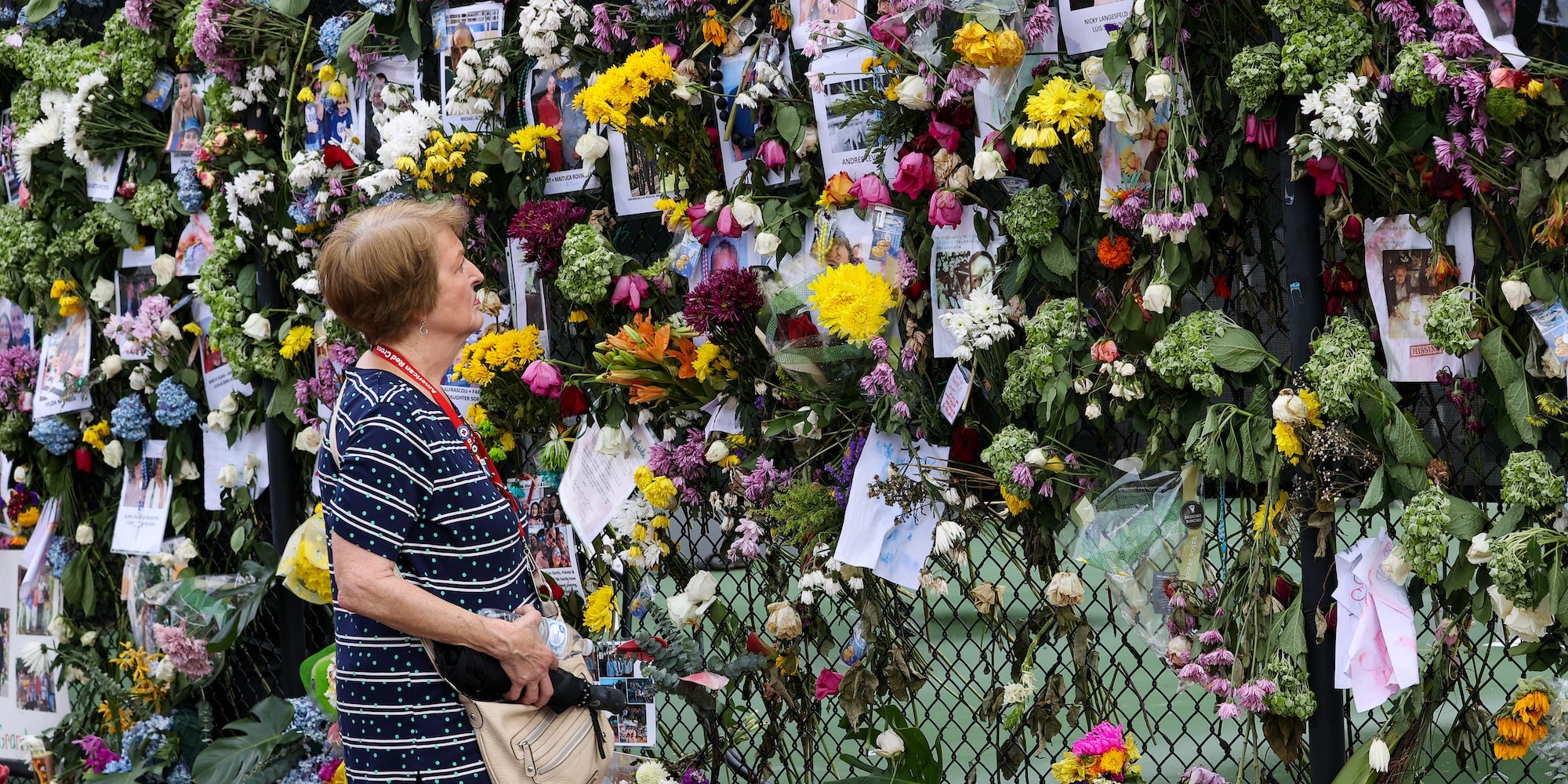 Family members hold vigil for the missing victims of Surfside condo collapse in Surfside, Florida, United States, on June 29, 2021.