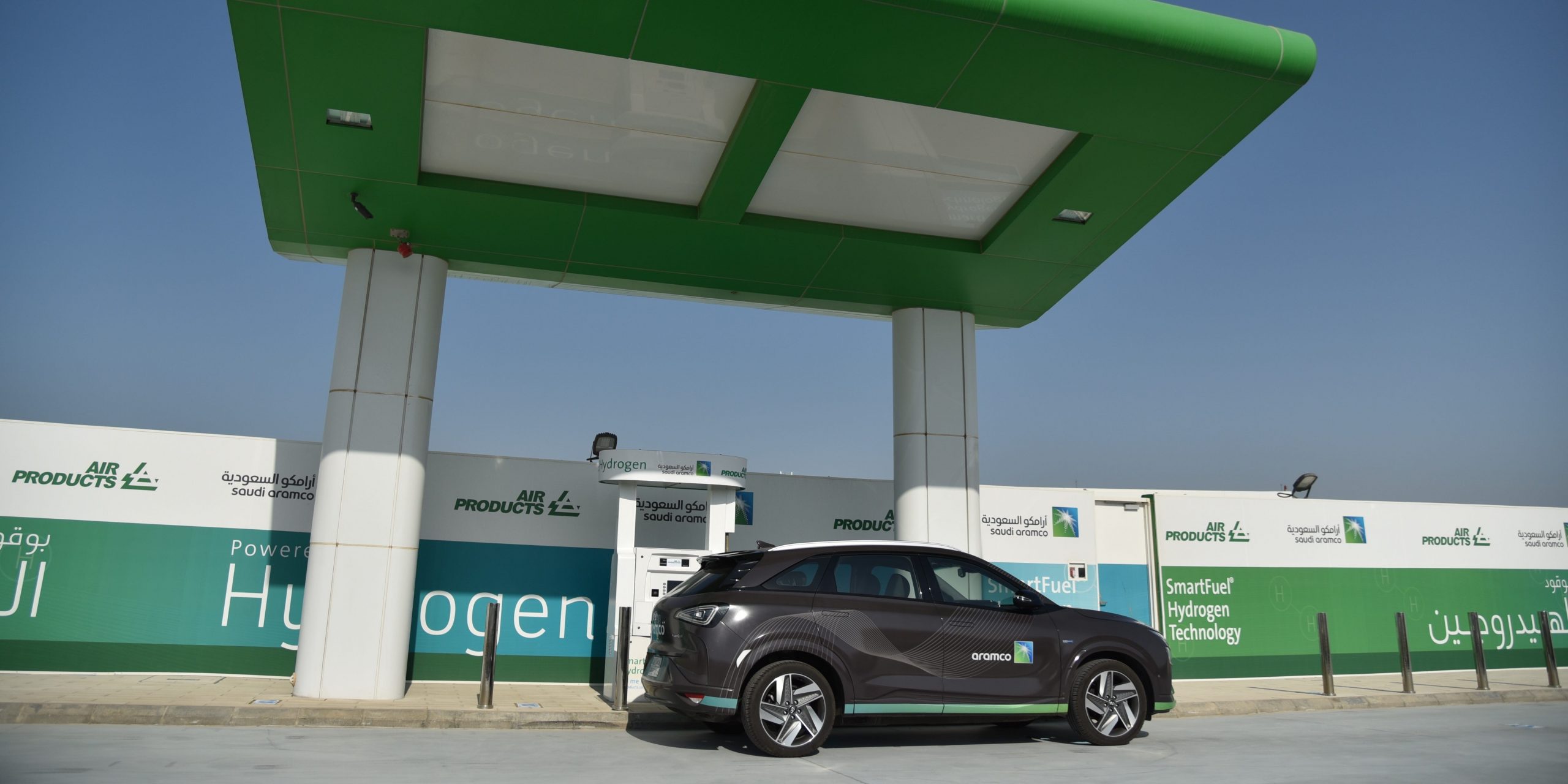 Saudi Aramco hydrogen fueling station