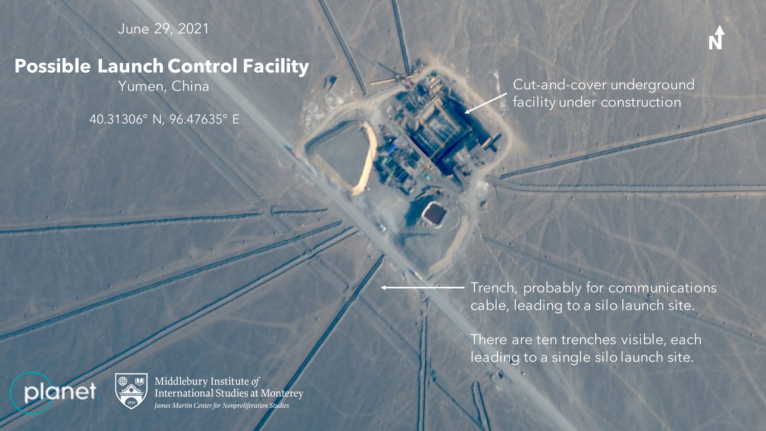 Possible ICBM launch control center under construction in China