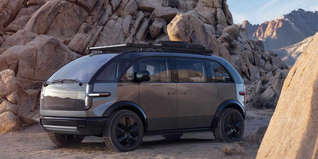 Het 'Lifestyle Vehicle' dat Canoo in Born wil laten produceren.