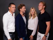 CEO Ineke Kooistra met oprichters (vlnr) Rogier Thewessen, Hugo de Koning en Bram Bosveld.