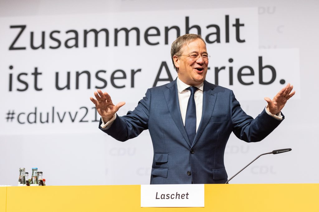 Armin Laschet is CDU-lijsttrekker bij de landelijke verkiezingen in september.