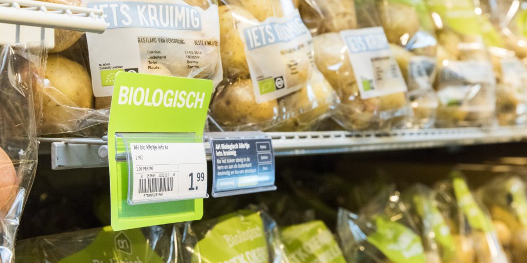 Biologische aardappels bij Albert Heijn
