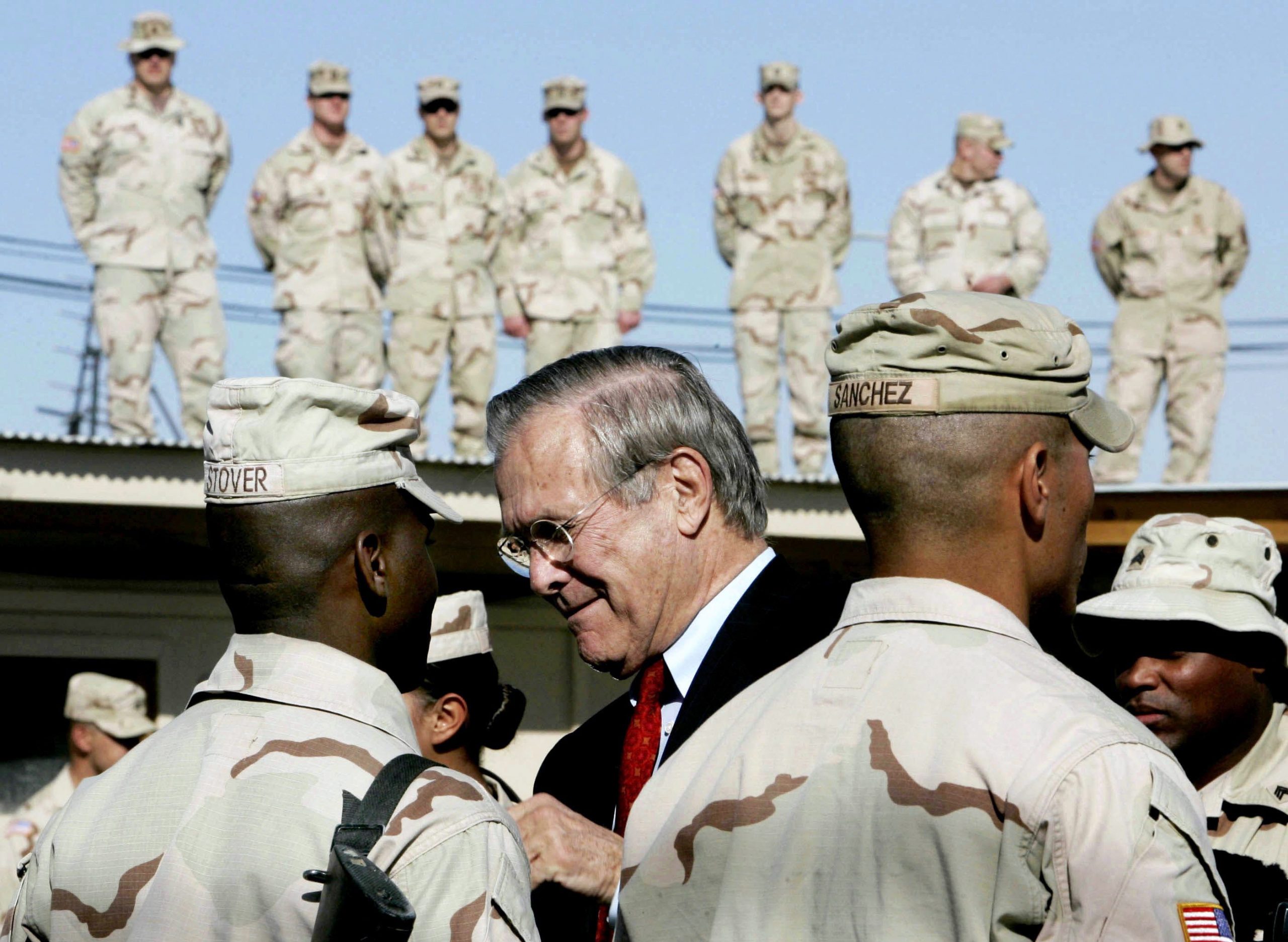 Donald Rumsfeld US troops soldiers war in Afghanistan