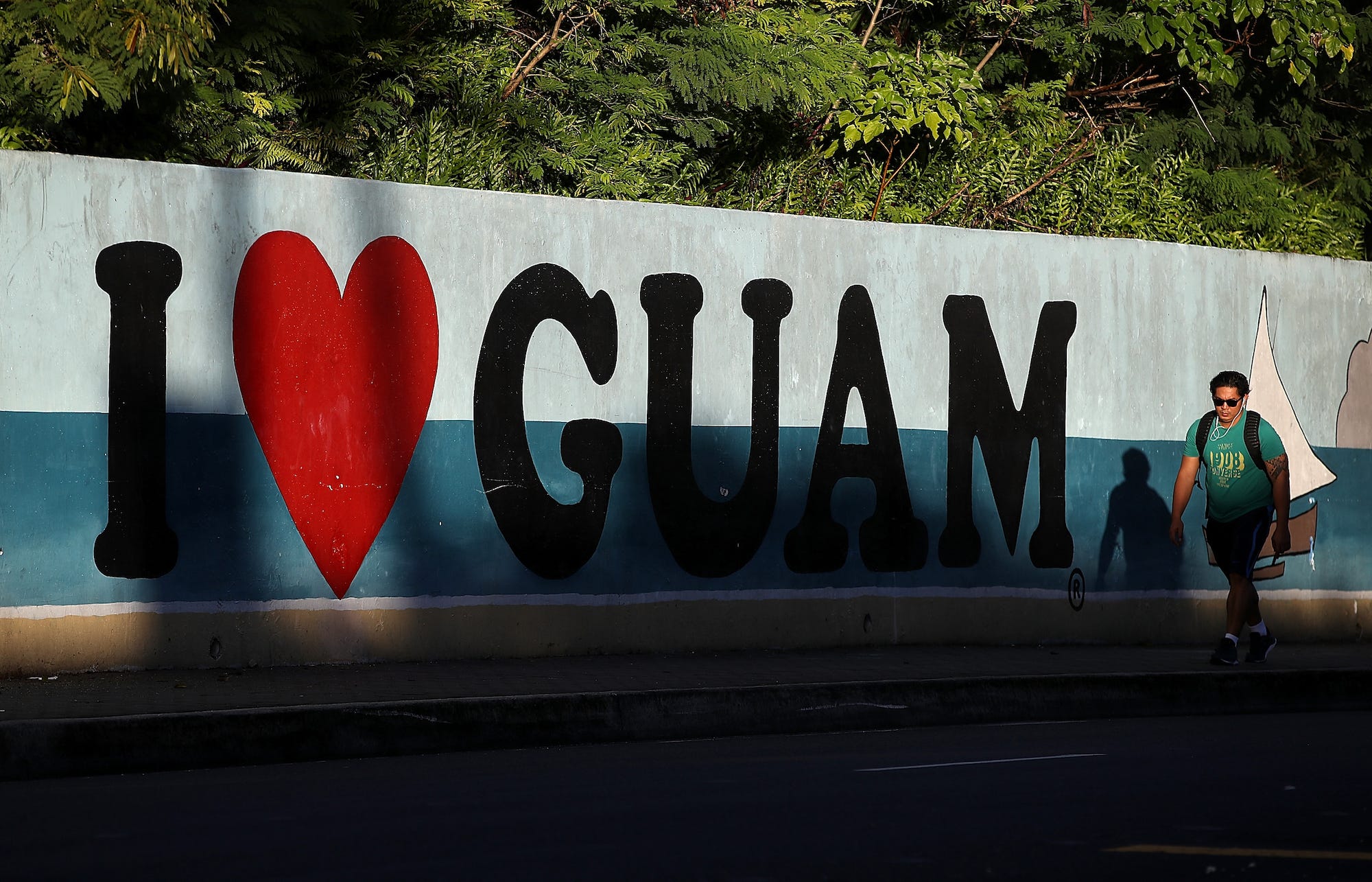 guam i love guam mural