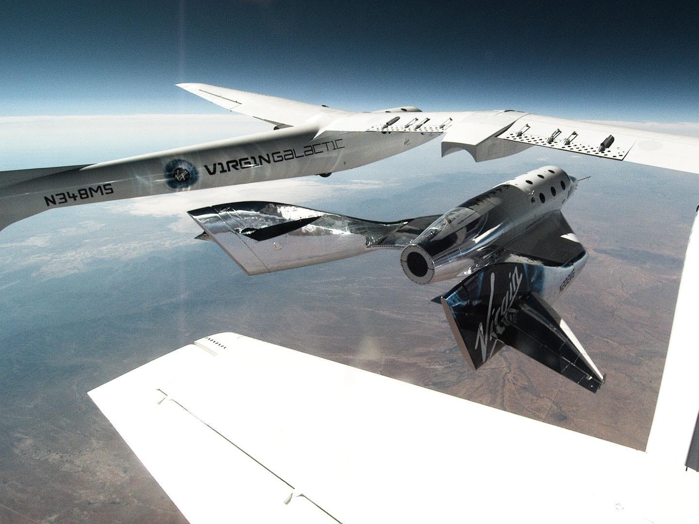 virgin galactic SpaceShipTwo spaceship Unity Released VMS Eve whiteknighttwo aircraft Second Glide Flight New Mexico june 25 2020