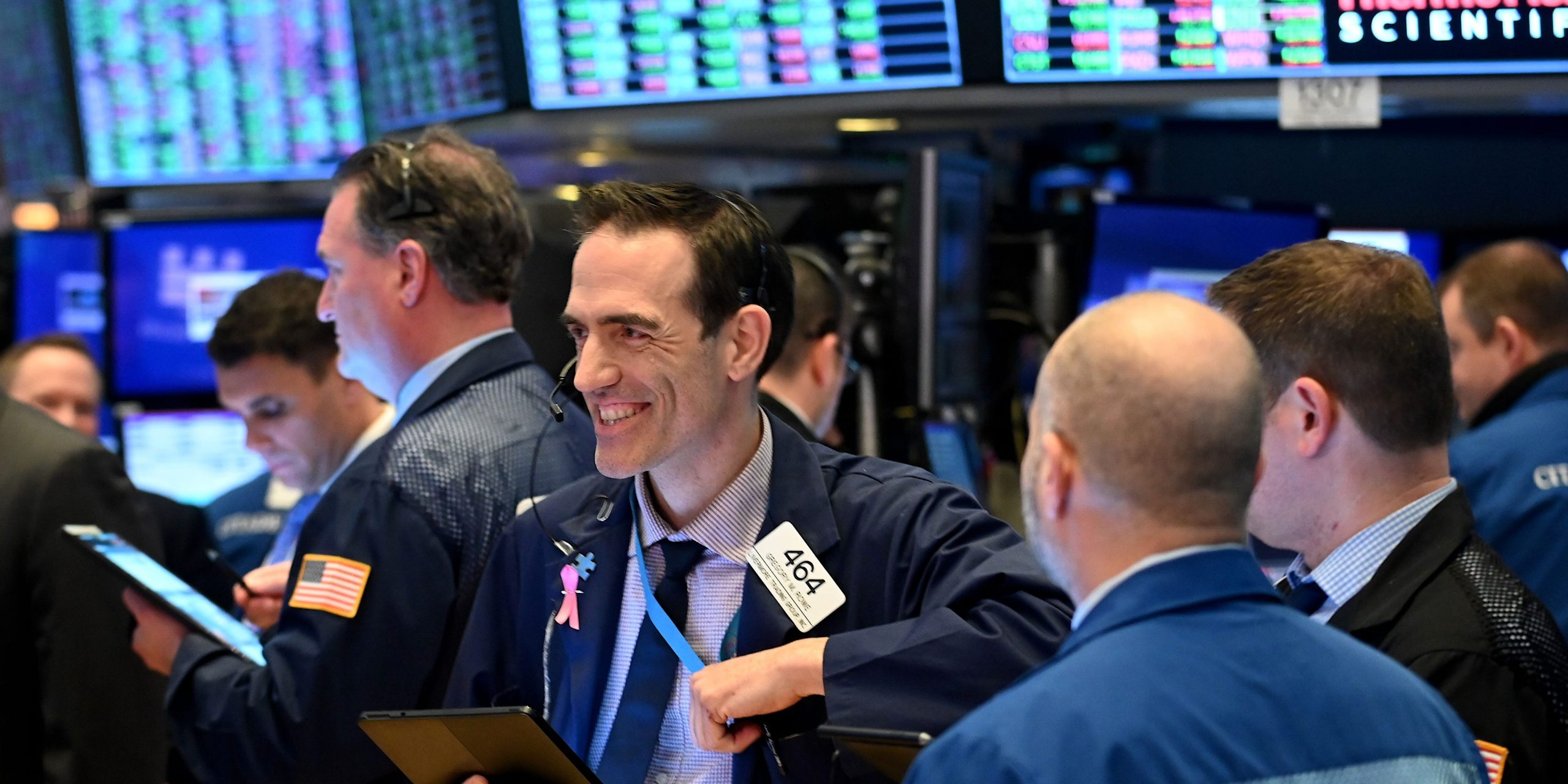 GettyImages 1207533986 Traders work during the closing bell at the New York Stock Exchange (NYSE) on March 17, 2020 at Wall Street in New York City. - Wall Street stocks rallied Tuesday on expectations for massive federal stimulus to address the economic hit from the coronavirus, partially recovering some of their losses from the prior session. (Photo by Johannes EISELE / AFP) (Photo by JOHANNES EISELE/AFP via Getty Images)