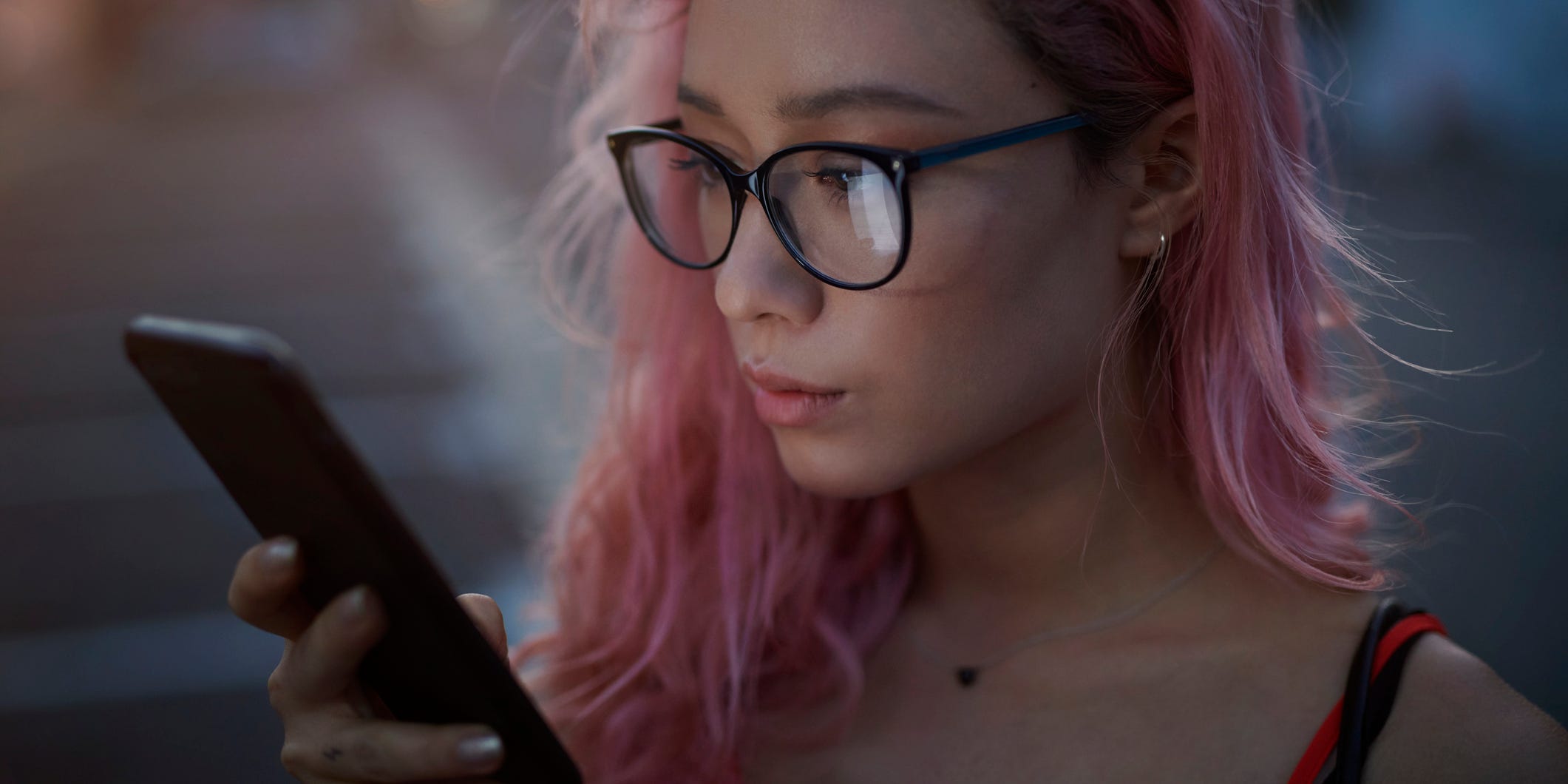 young woman using cell phone