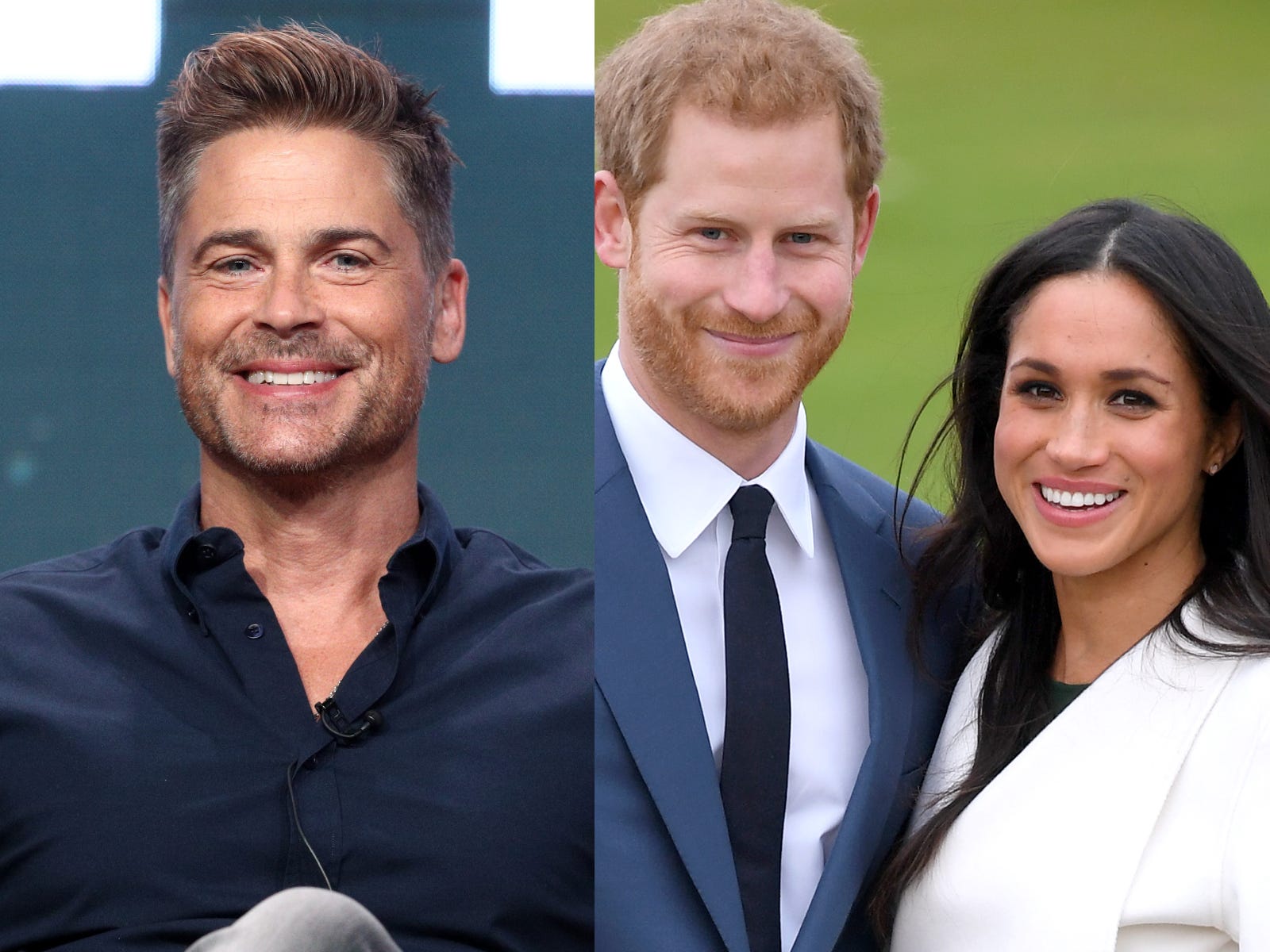 rob lowe with prince harry and meghan markle