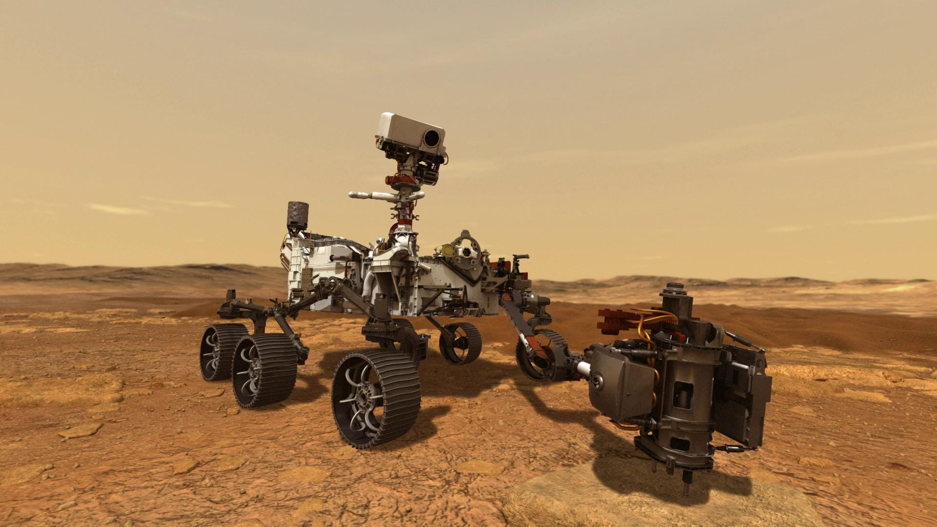 NASA's Mars Perseverance rover on the Martian surface.