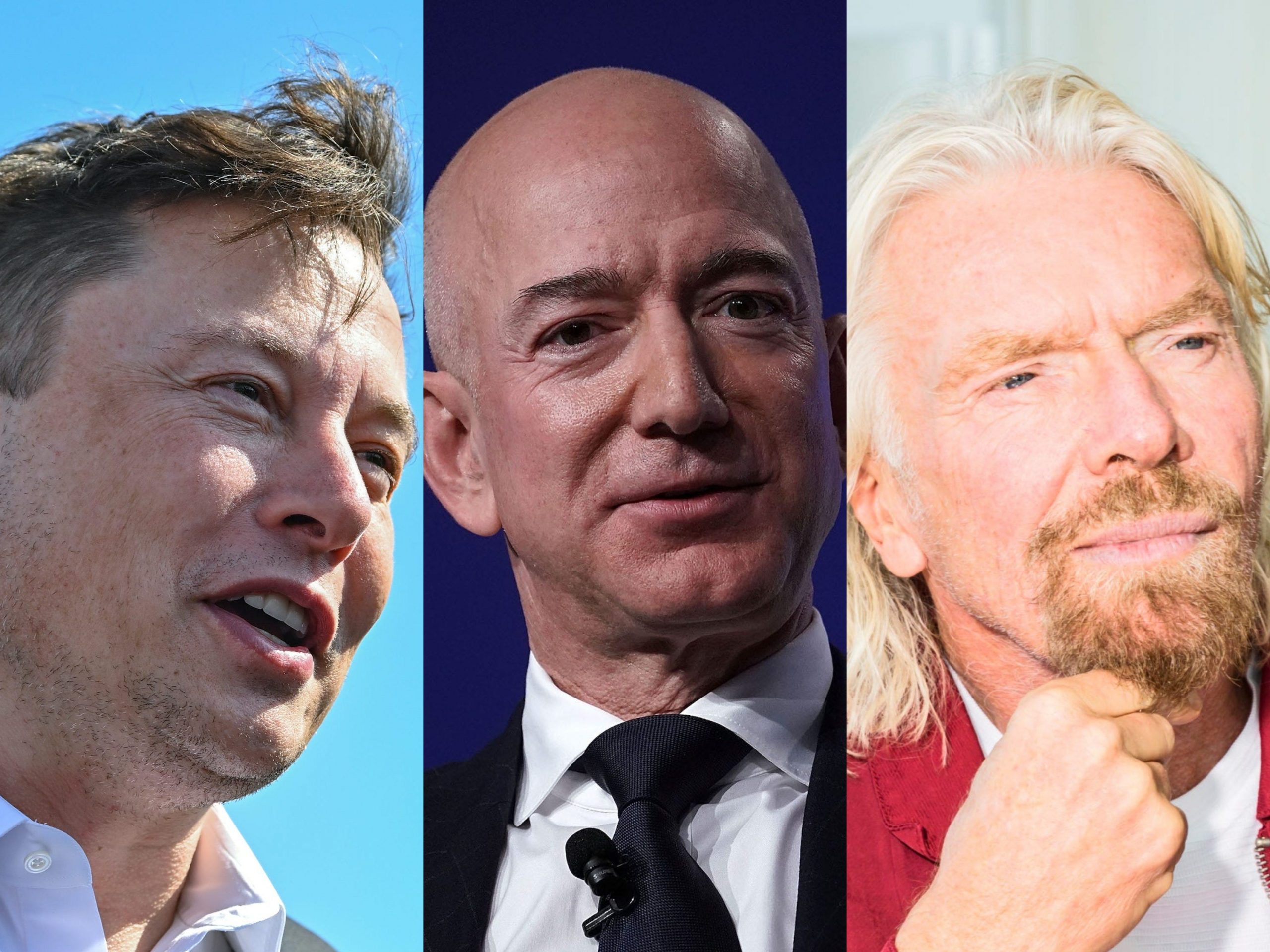 Elon Musk, Jeff Bezos, Richard Branson