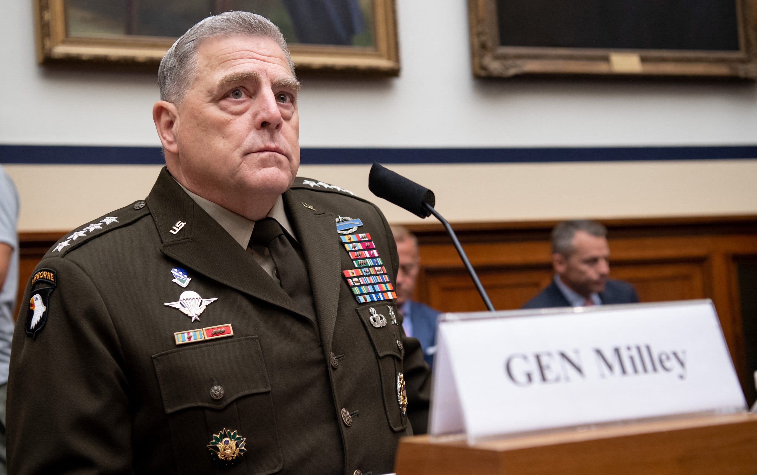 General Mark Milley testifies in front of Congress.