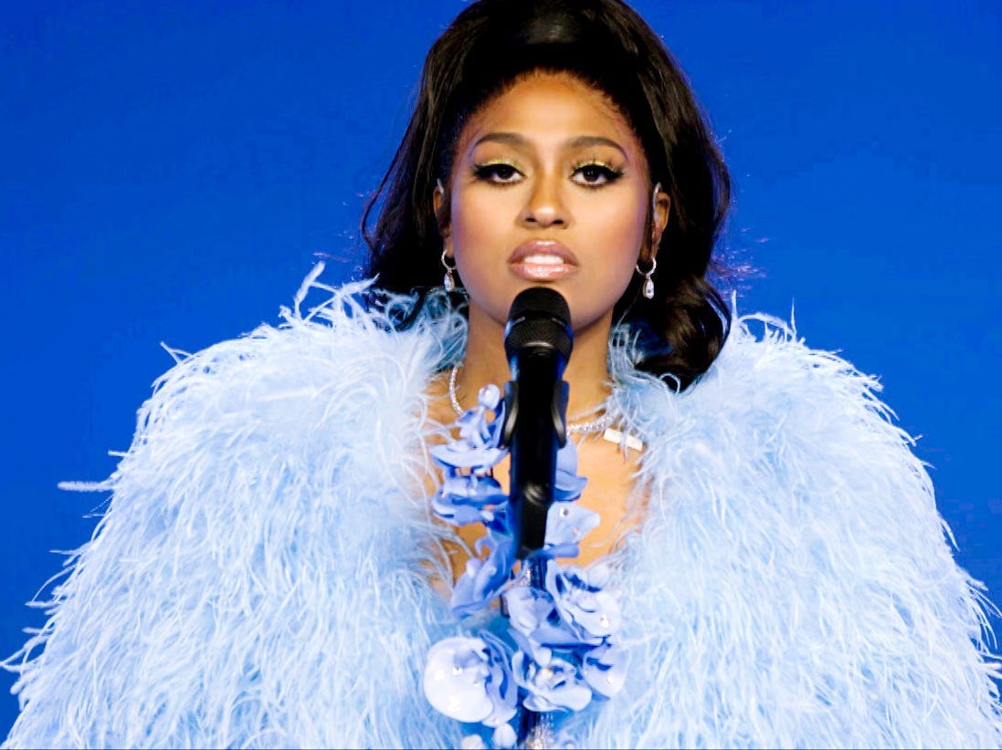 Jazmine Sullivan performs onstage during the 52nd NAACP Image Awards on March 27, 2021.