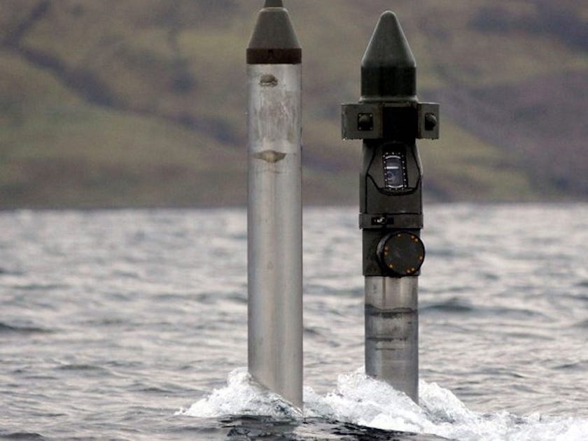 British navy submarine periscope