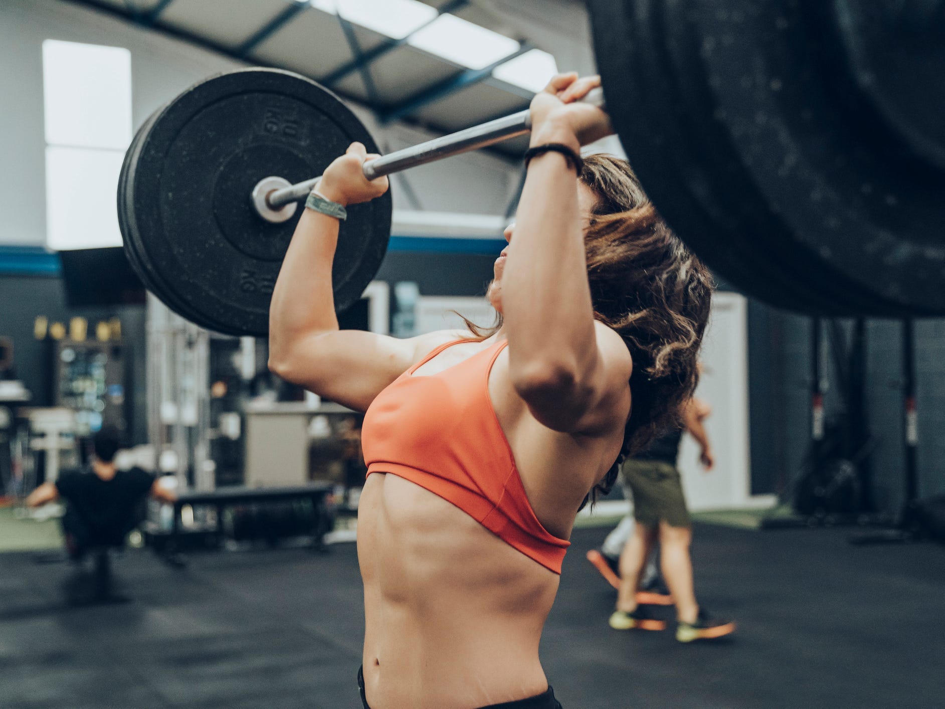 strong weight lifting woman