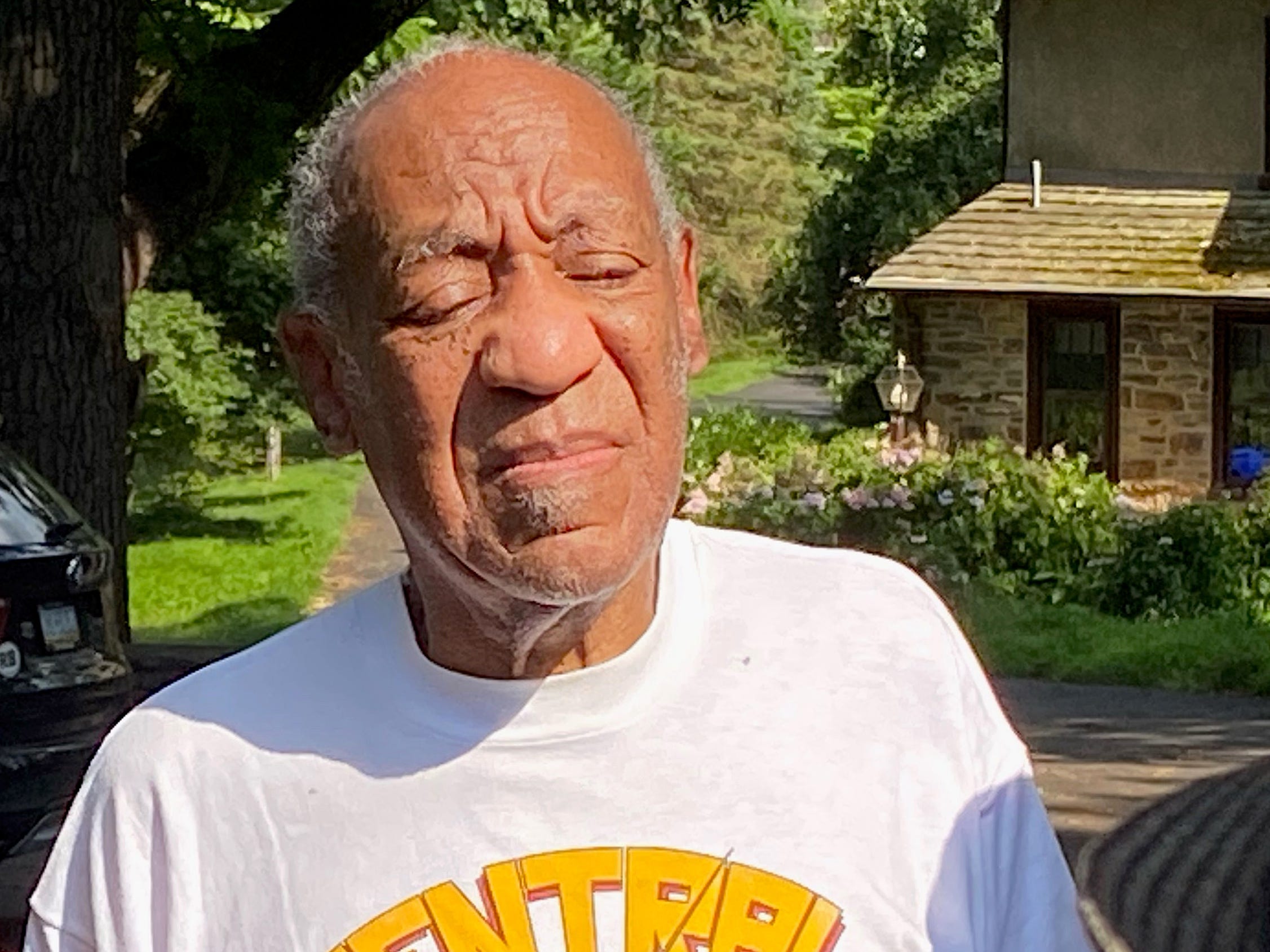 Bill Cosby speaks to reporters after being released from prison