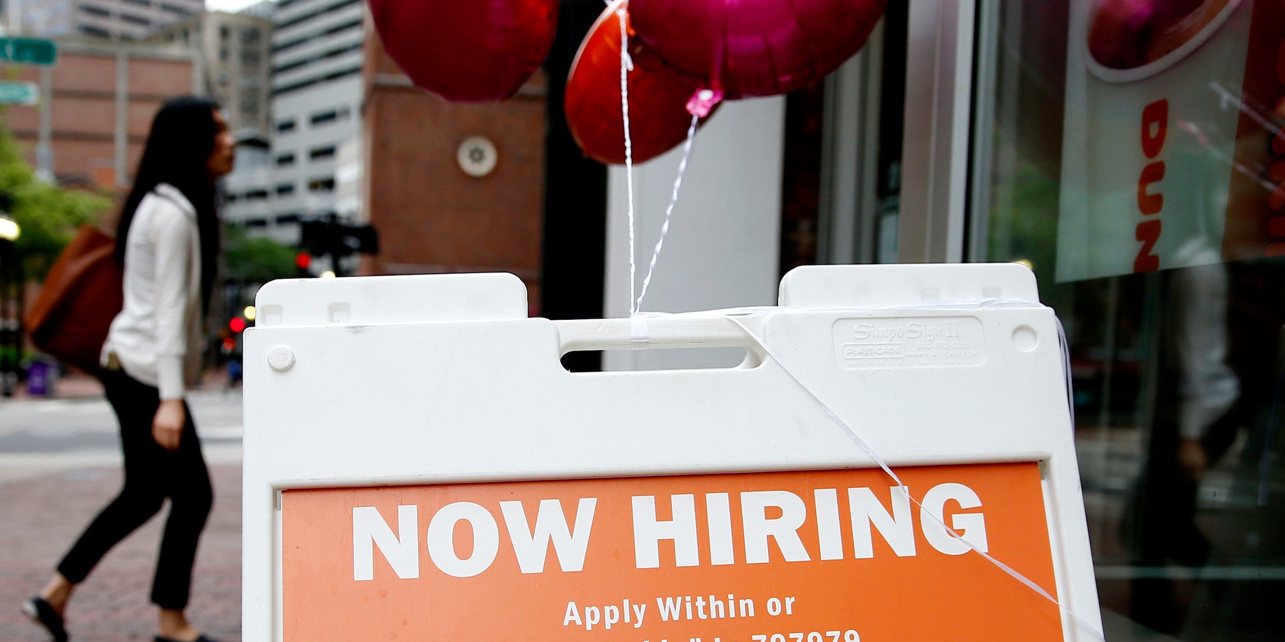 Now Hiring sign Boston