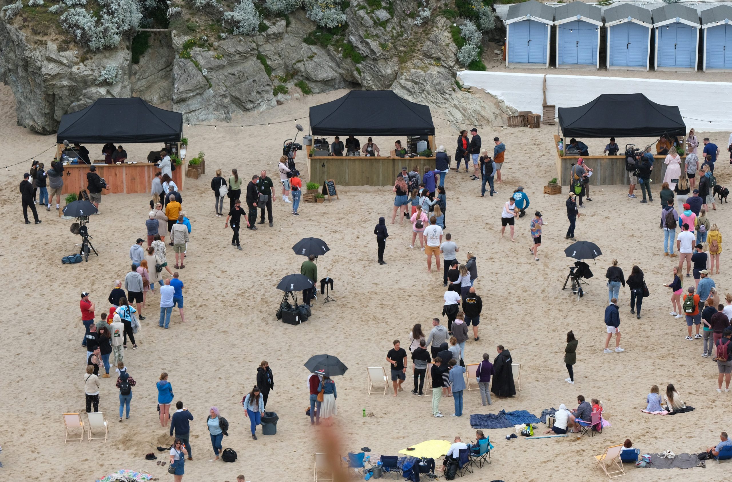 Gordon Ramsay's film crew took over a beach in Cornwall in June for new show Future Food Stars.