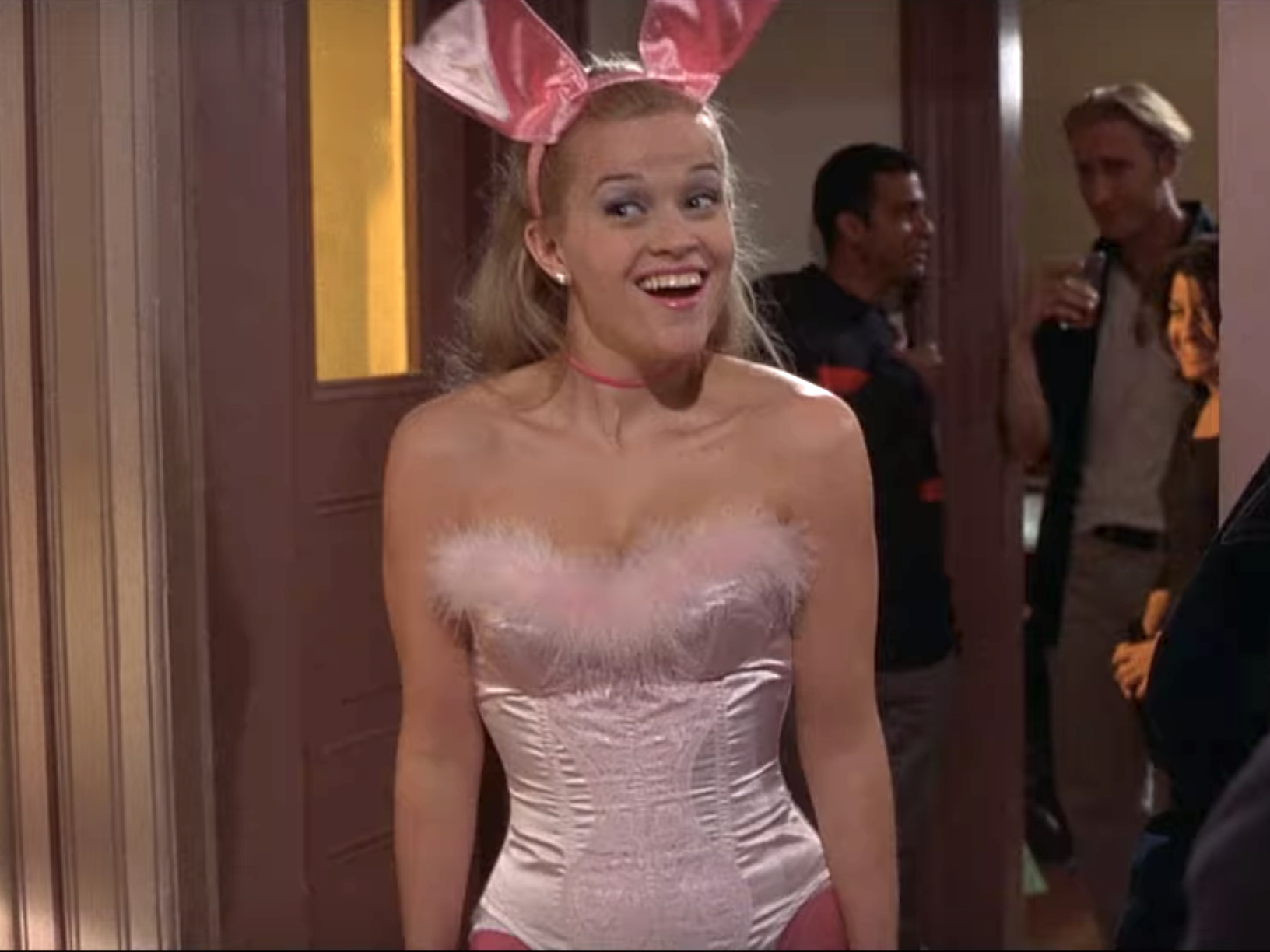 Reese Witherspoon wearing bunny ears in "Legally Blonde."