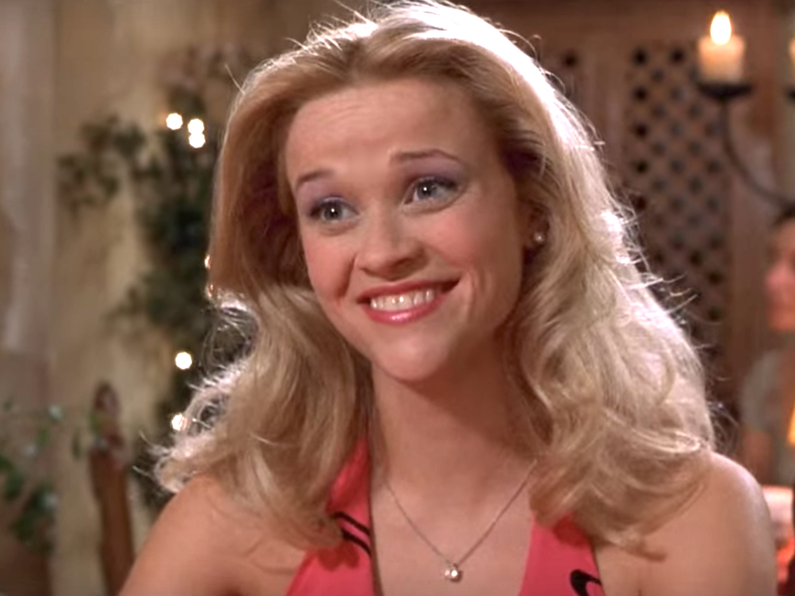 Reese Witherspoon smiling in "Legally Blonde."