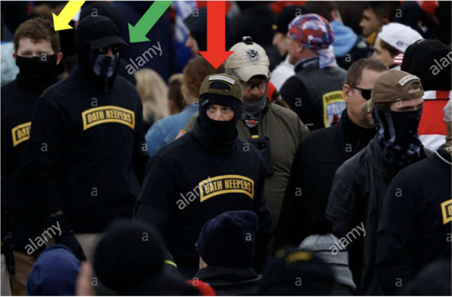 Group of Oath Keepers at Capitol Riots including David Moerschel
