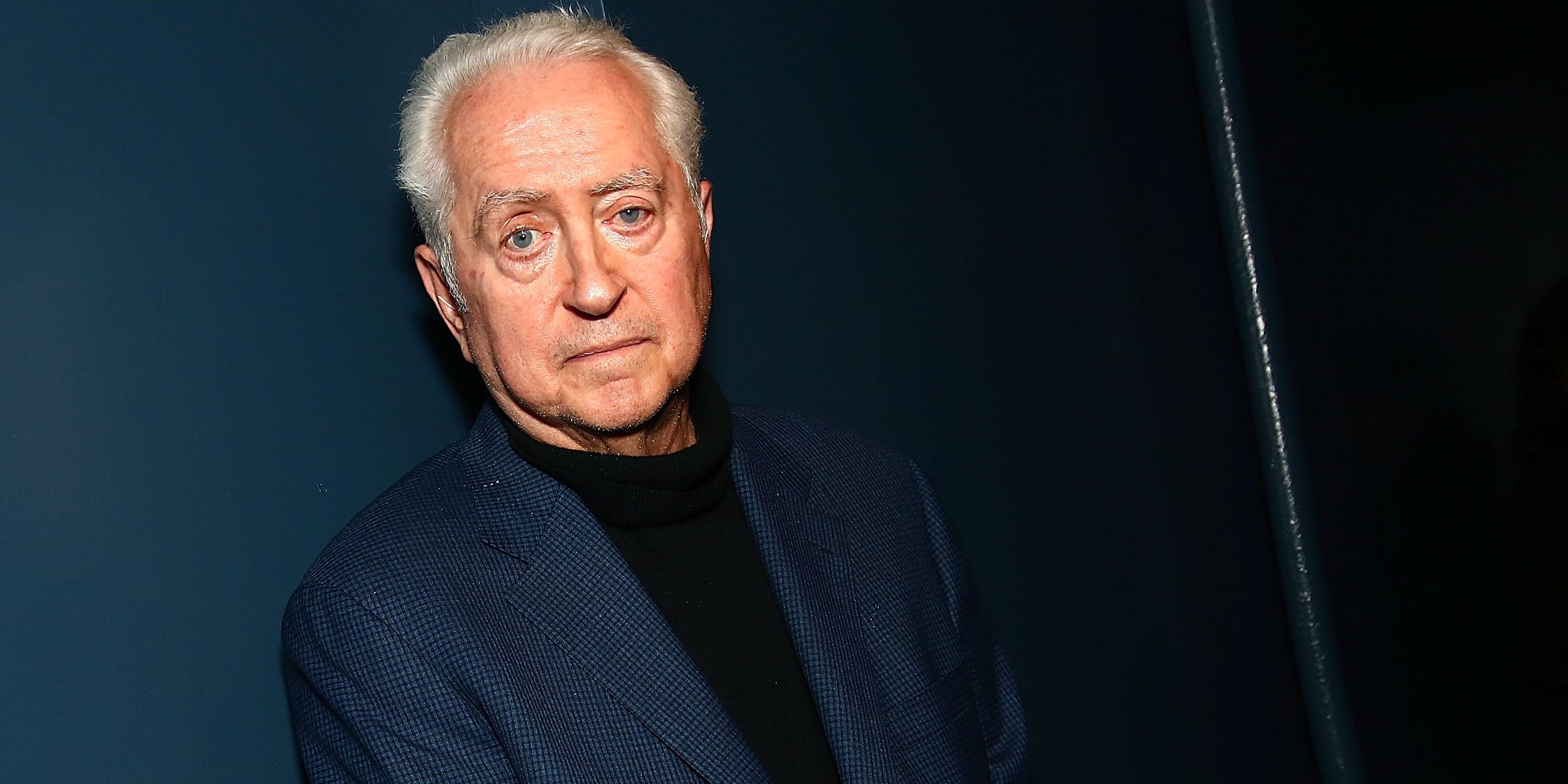 Filmmaker Robert Downey, Sr poses for photos during 'An Evening With Robert Downey, Sr.' at Film Forum on May 20, 2016 in New York City.