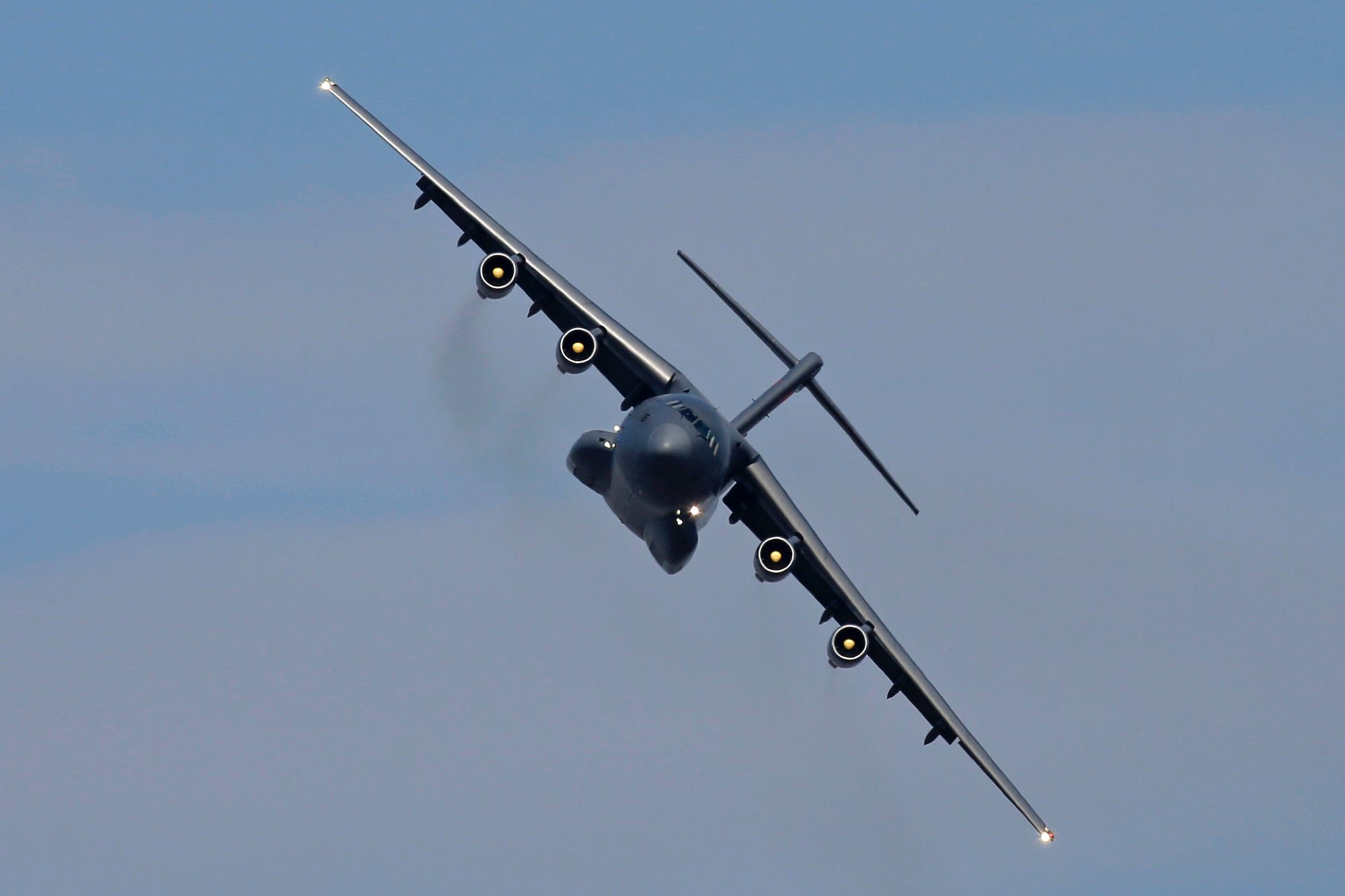 A Chinese People's Liberation Army Air Force Y-20 transport aircraft