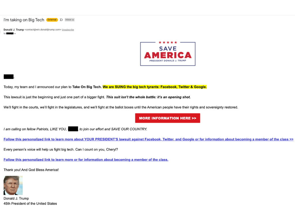 donald trump campaign email