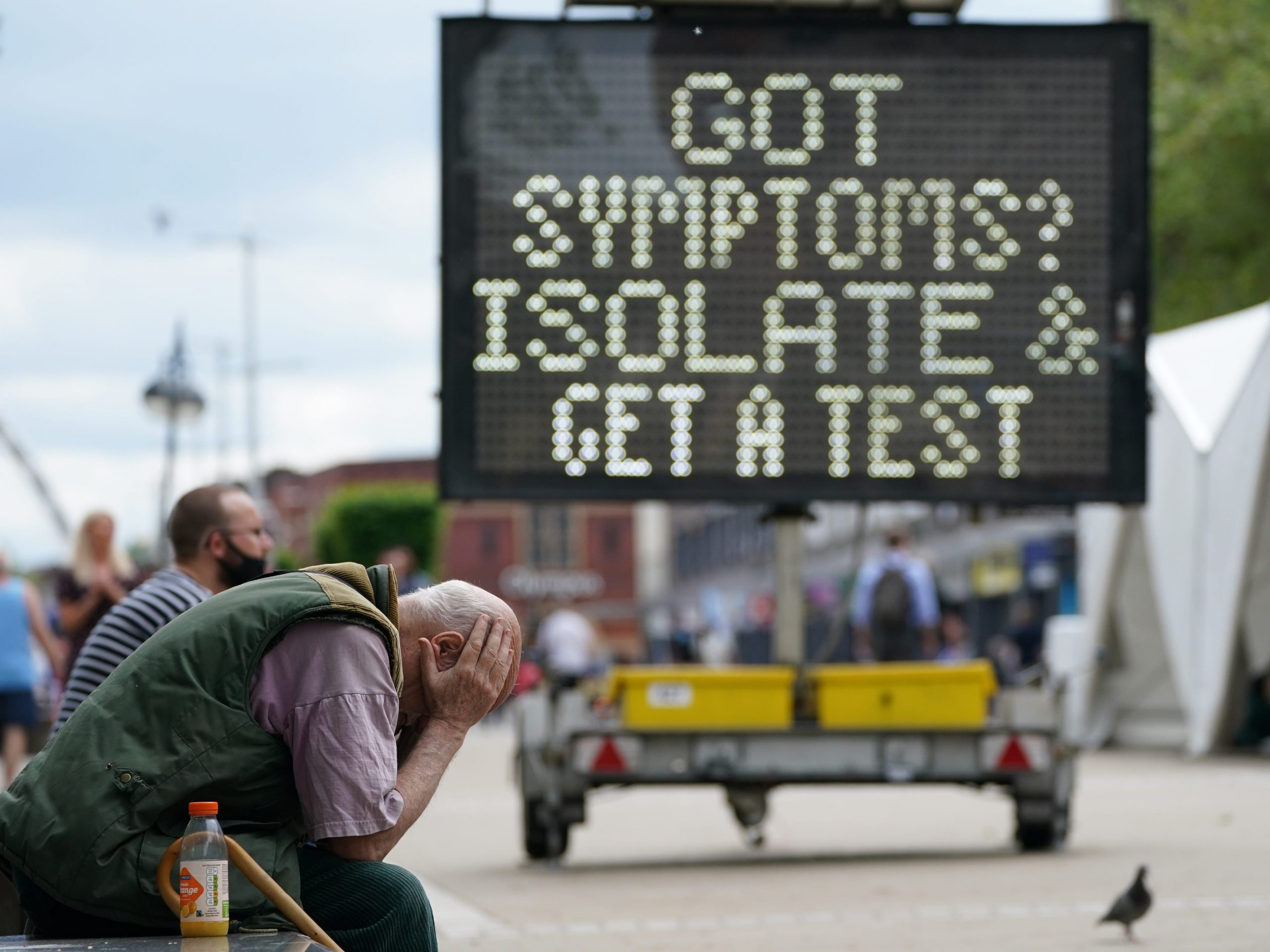 A mobile COVID-19 vaccination center in Bolton, England on June 9, 2021.