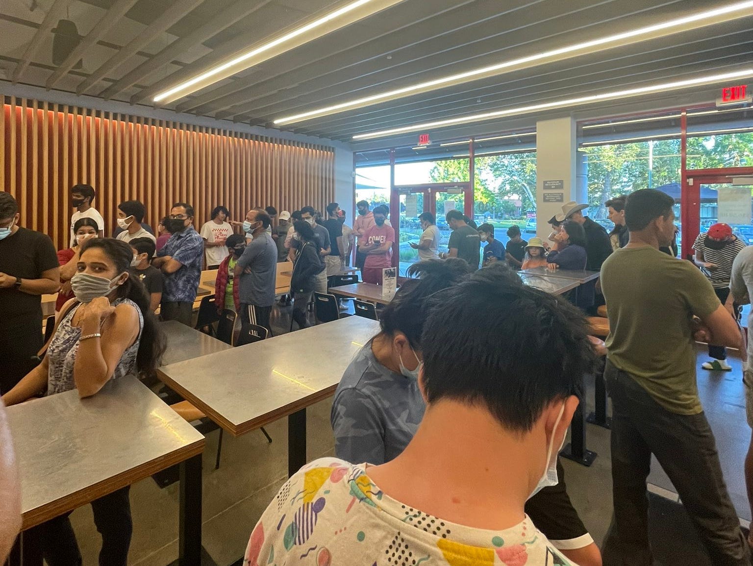 long line at Chipotle for bogo