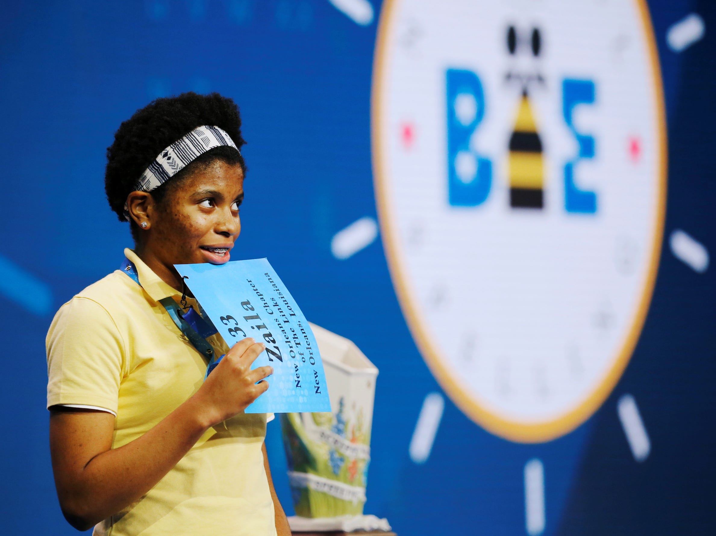 Zaila Avant-garde at the 2021 Scripps National Spelling Bee.