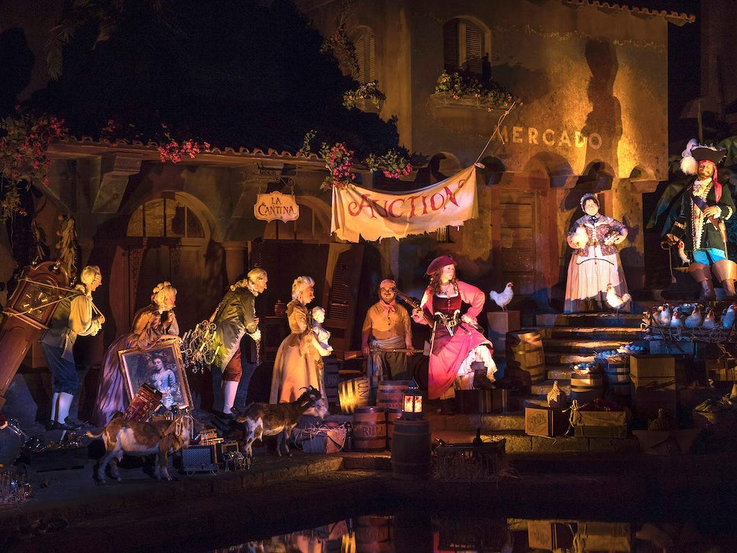 Pirates of the Caribbean ride at Disney World, Florida.