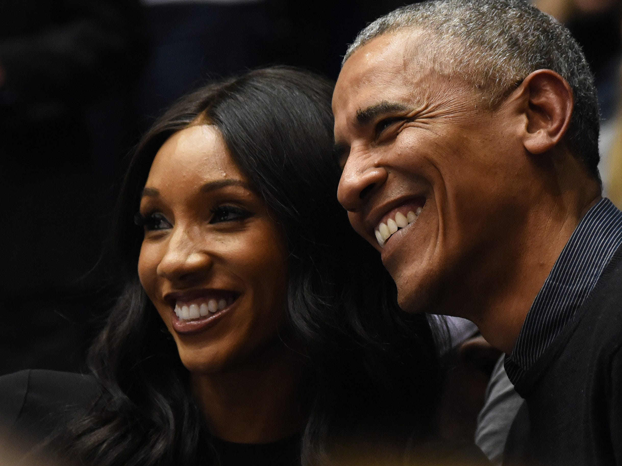 Maria Taylor and Barack Obama.