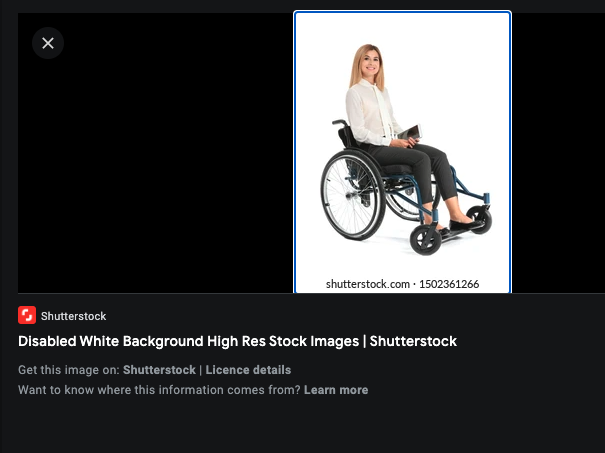 Stock photo of woman in wheelchair