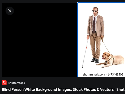 Blind man stock photo