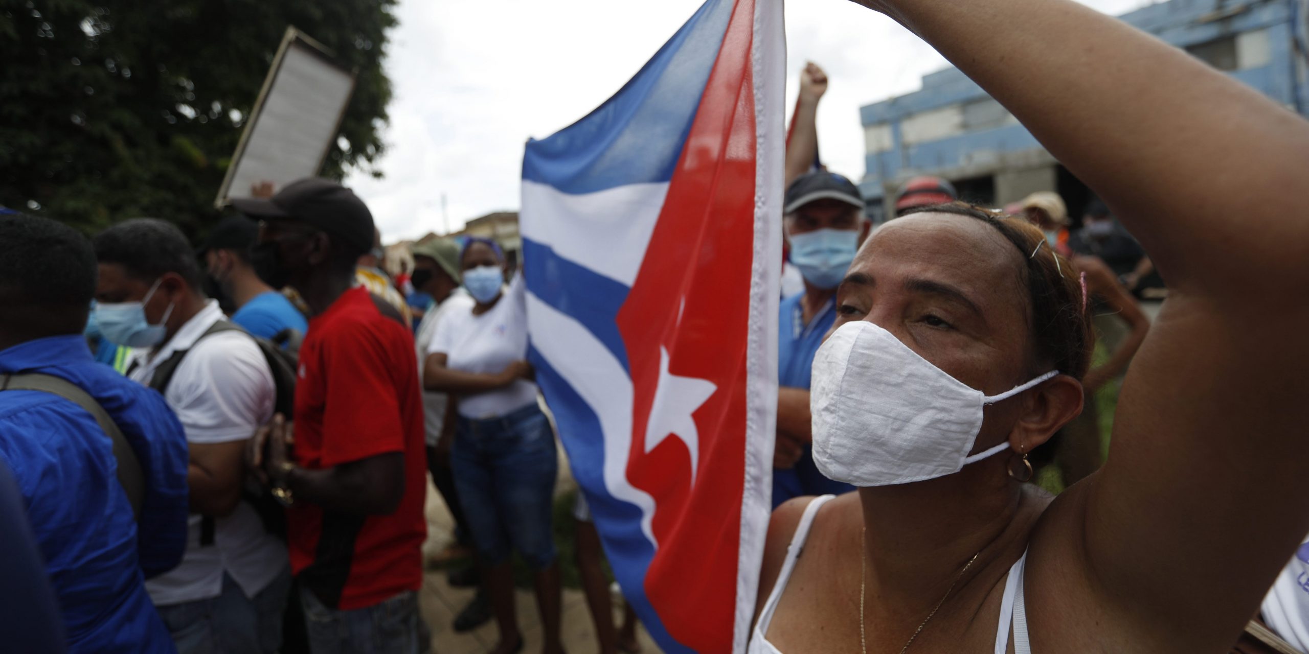 Cuban protestor