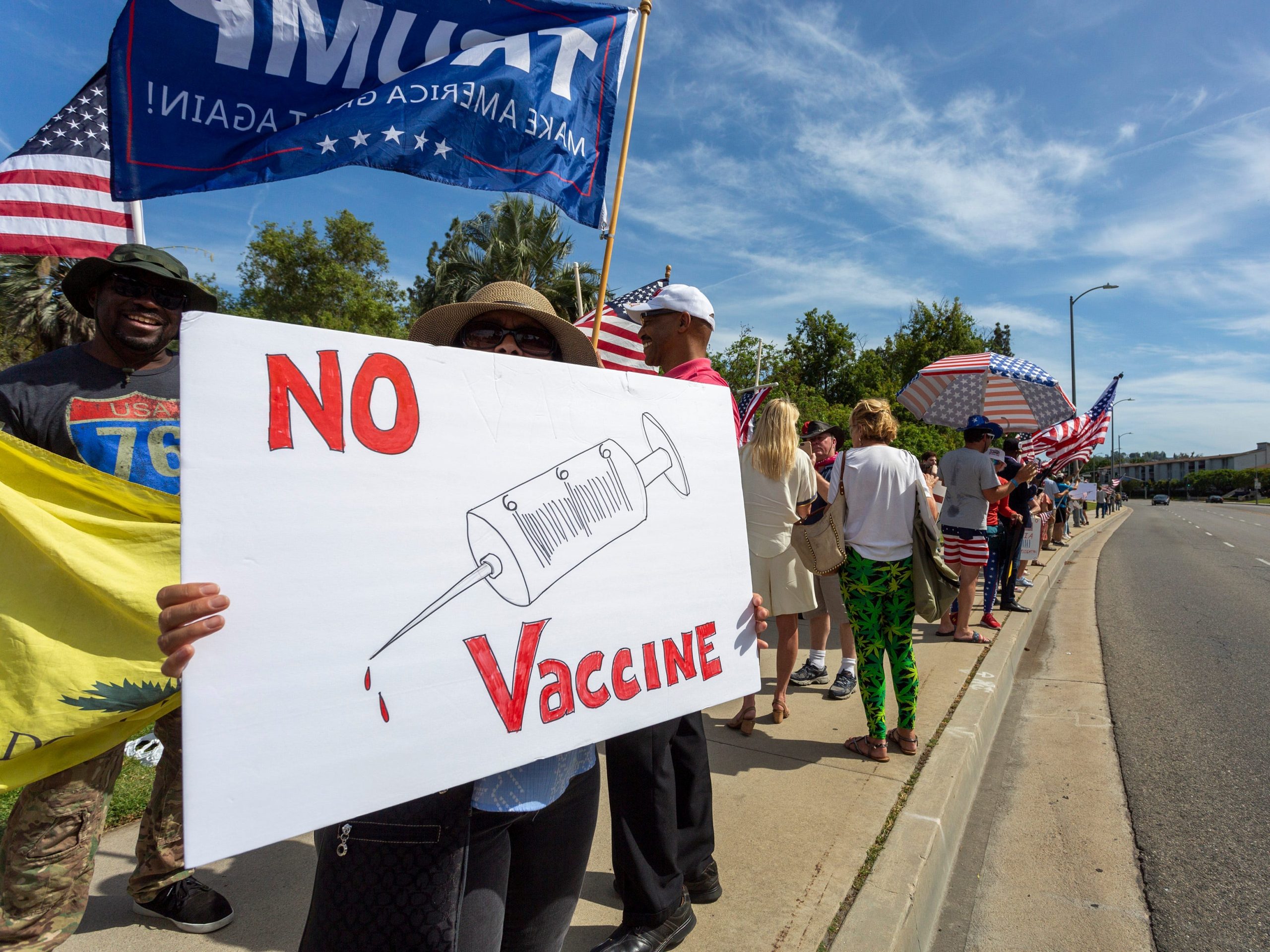 anti vaccine trump rally