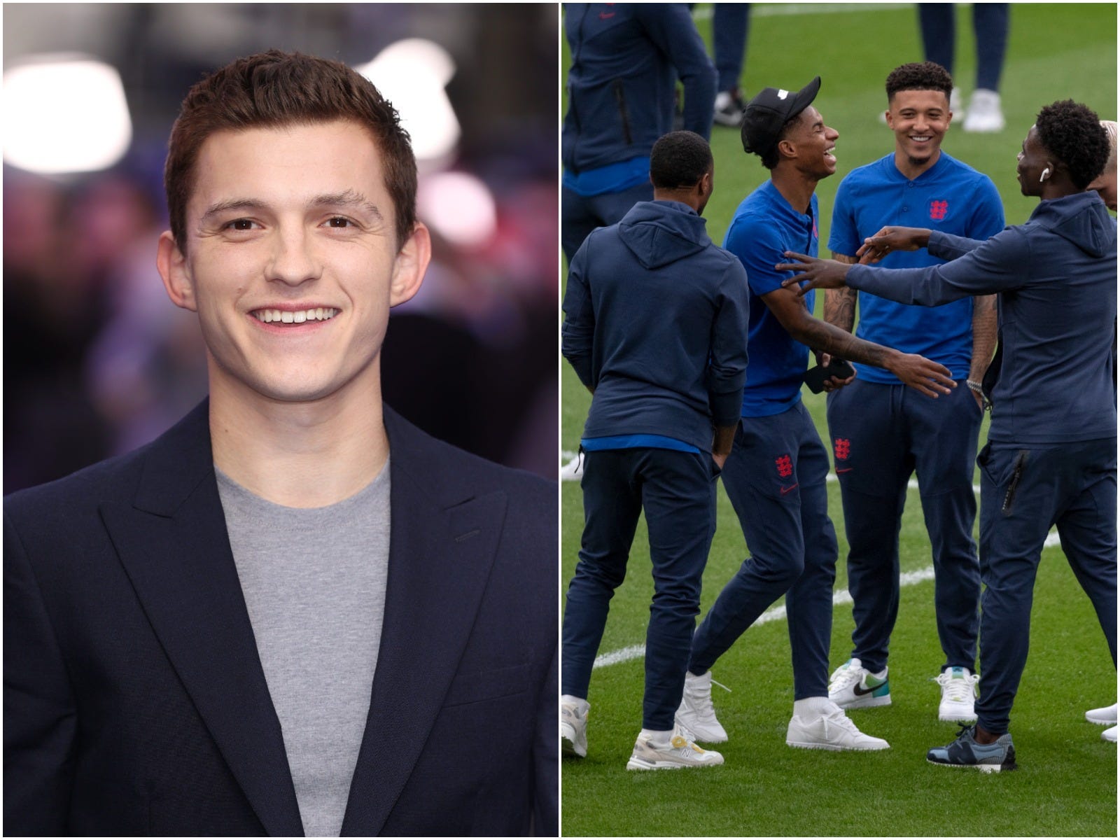 Tom Holland and England team