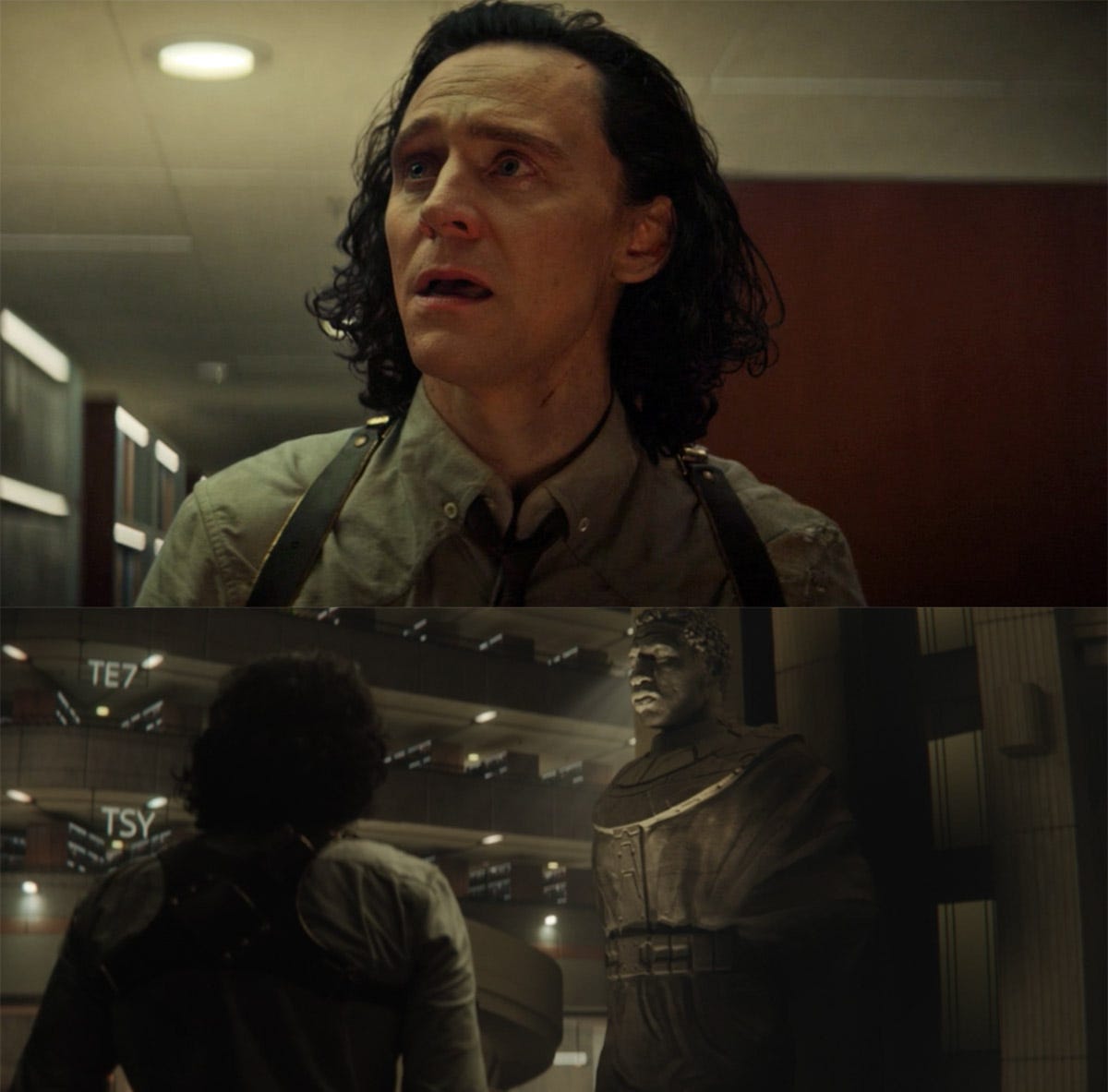 Loki season one finale shows Tom Hiddleston in shock.