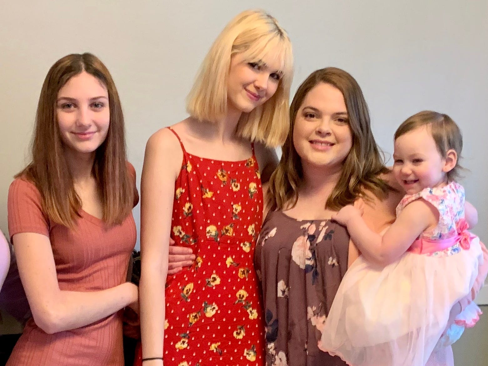 Bianca Devins with her mother and three sisters.