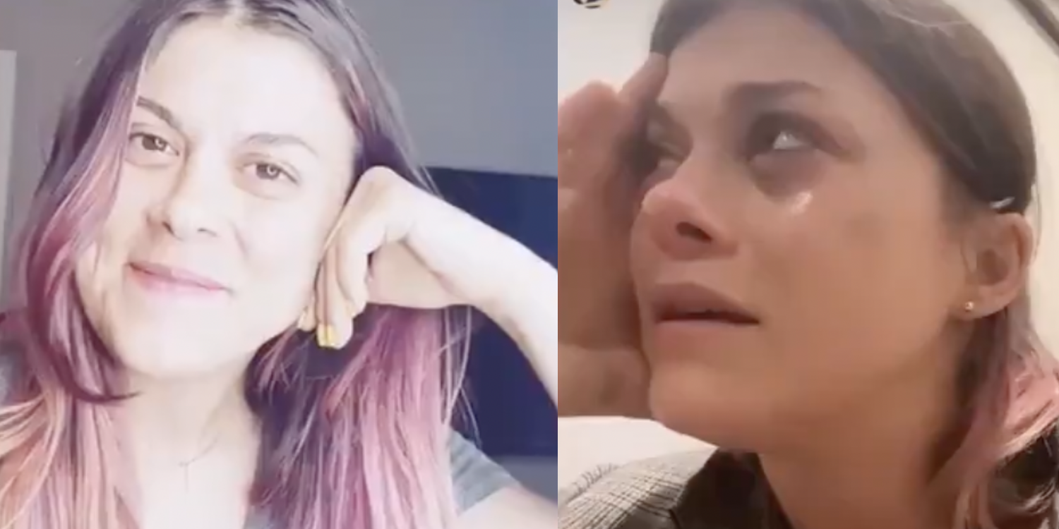 Stills from Lindsey Shaw's TikTok and Instagram story.