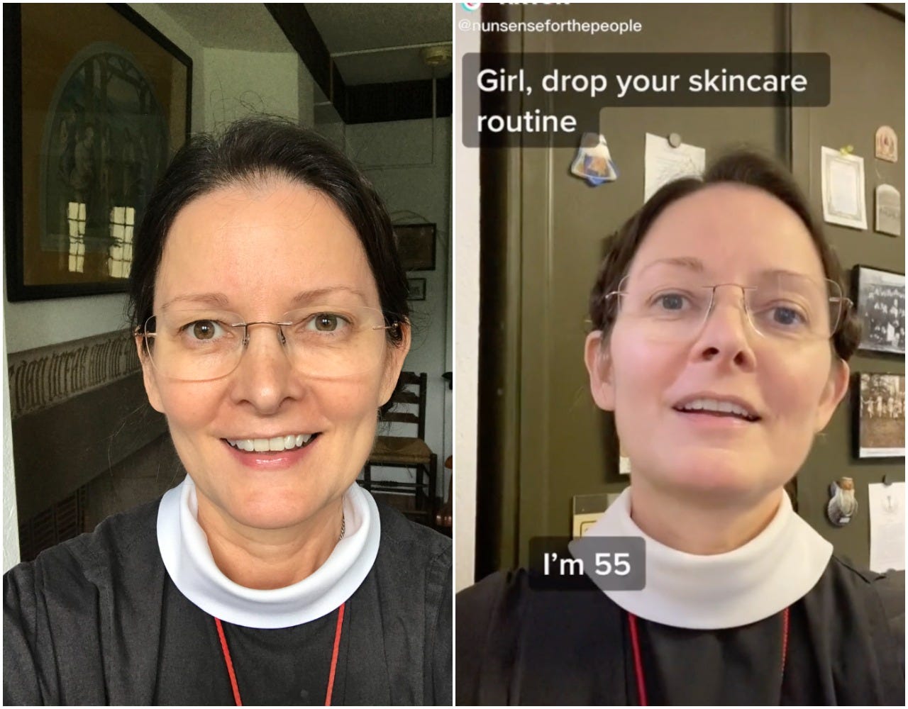 Sister Monica, of the Episcopal church, has gone viral on TikTok