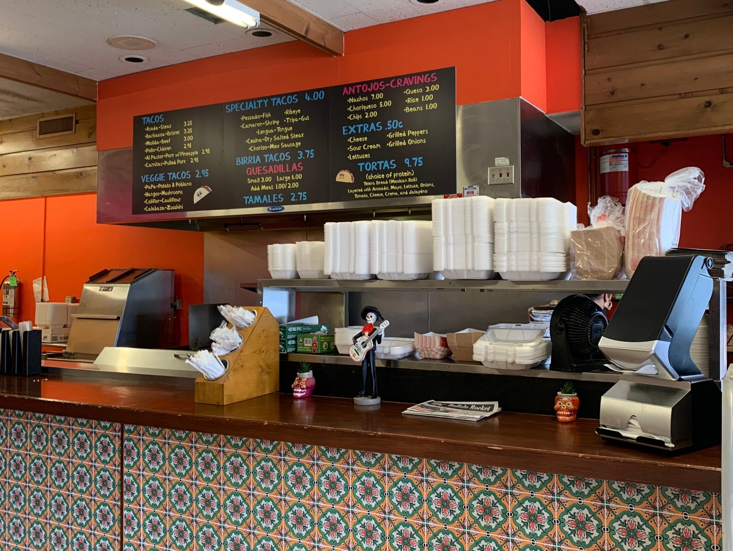 interior shot of the counter at la davina in buffalo new york