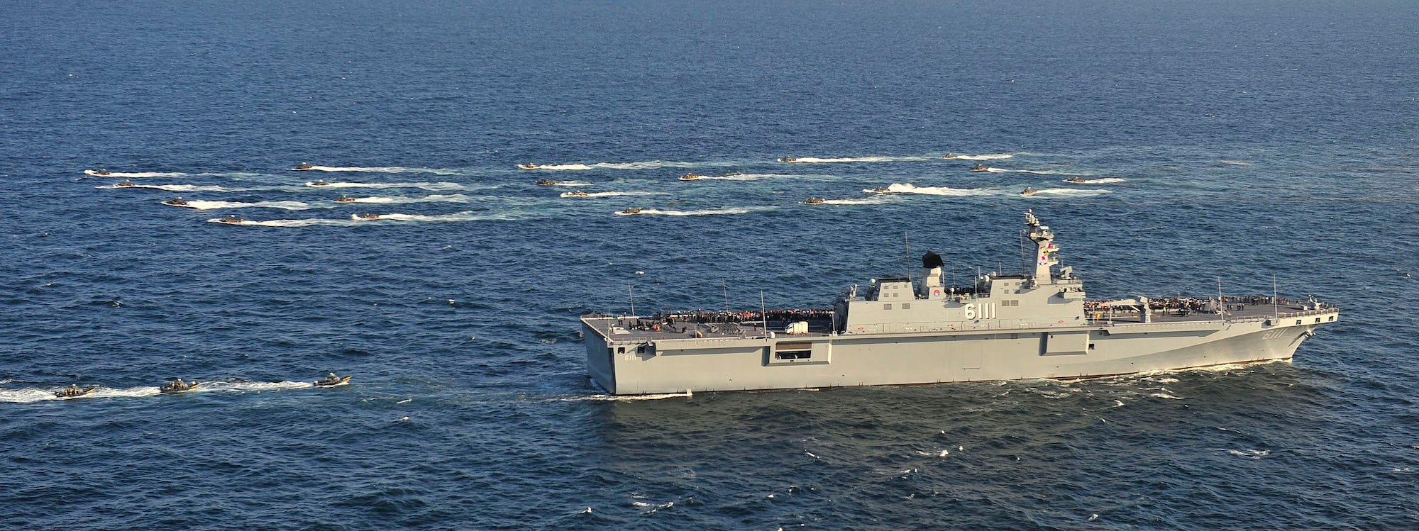 South Korean navy amphibious ship ROKS Dokdo