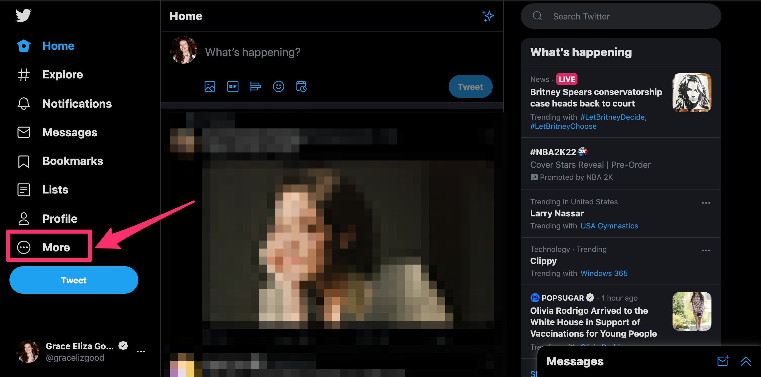 Screenshot of Twitter website homepage