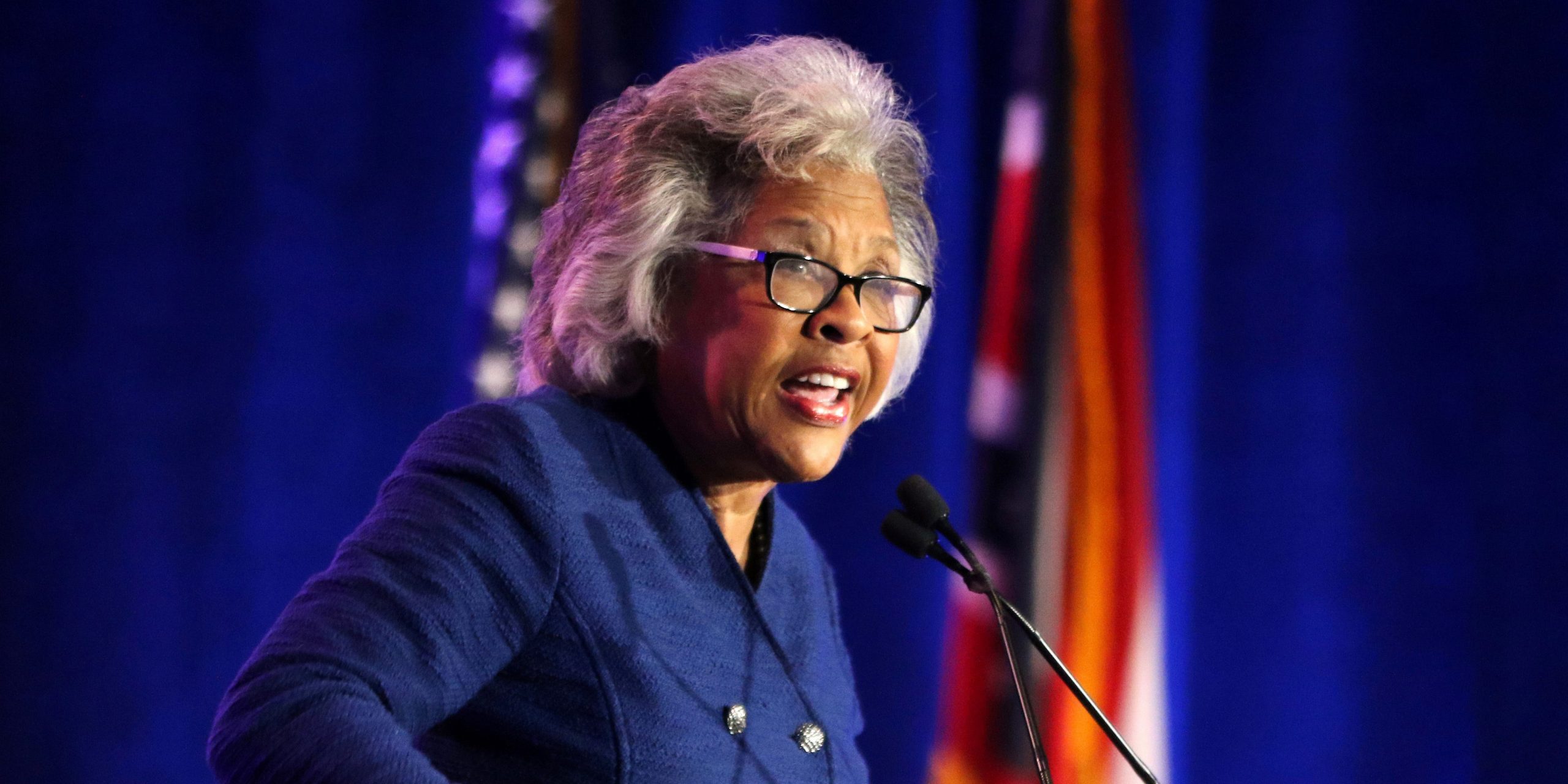 FILE PHOTO: United States Representative Joyce Beatty speaks at the Ohio Democratic election night party in Columbus, Ohio, U.S. November 6, 2018. REUTERS/Aaron Josefczyk