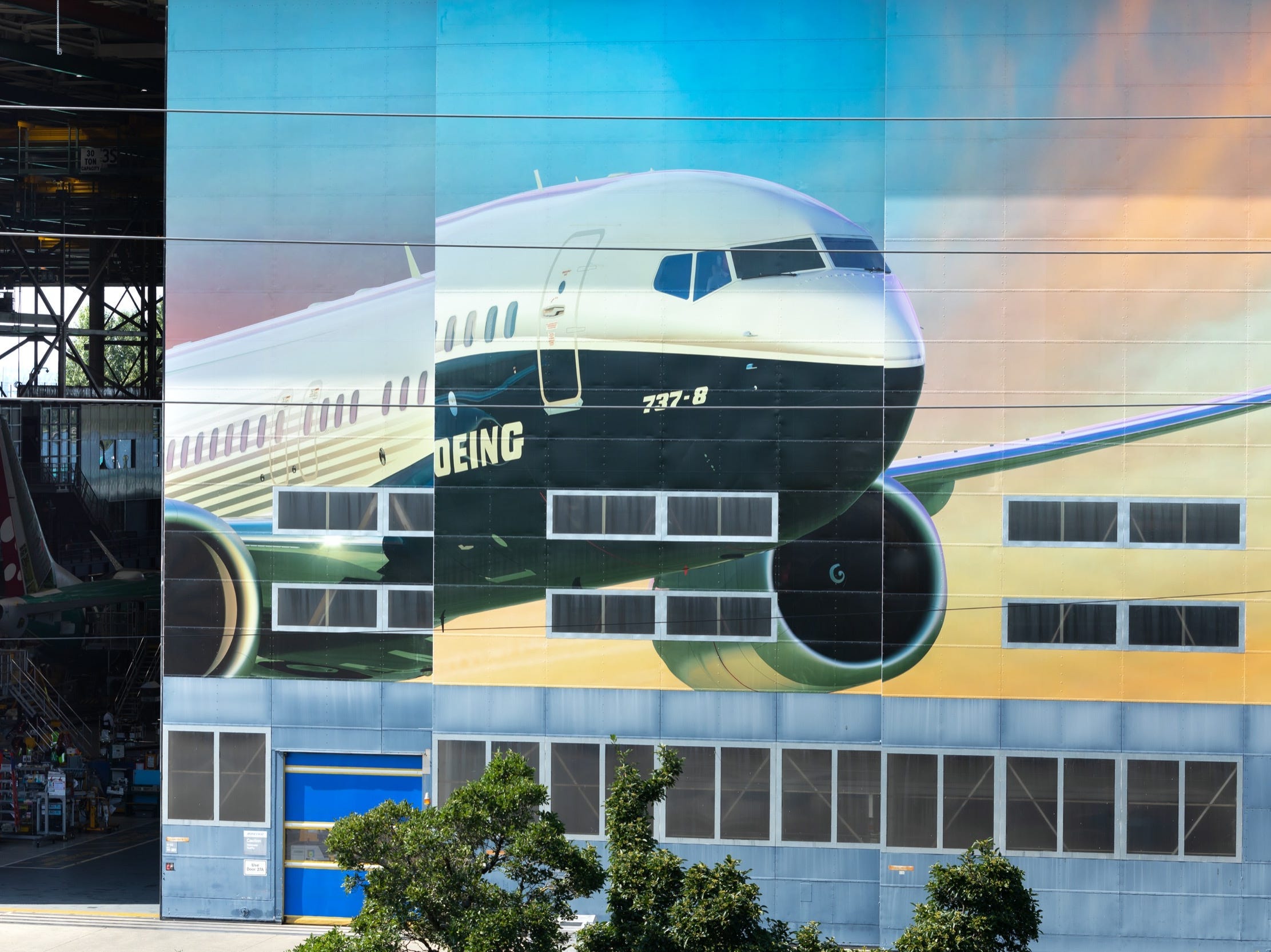 Looking at Boeing's 737 production plant in Renton, Washington